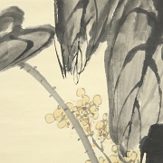 中国画《青蛙山水图》，齐白石款 - 3
