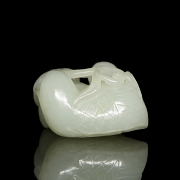 Jade figure ‘Birds with Branch’, Qing dynasty
