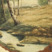 画家调色板，《乡村风景》，19世纪