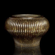 Incensario de bronce dorado, dinastía Ming