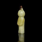 Carved jade pendant ‘Character’, Qing dynasty - 4