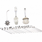 Utensilios de metal plateado, Indonesia, S.XIX - XX