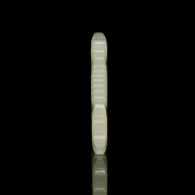 Carved jade plaque, ‘Bird and Flowers,’ Qing dynasty