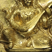 Placa de cobre dorado 