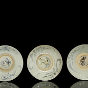 Set of six glazed ceramic plates, Ming dynasty - 2