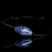 Colgante Dzi de ágata azul, dinastía Liao