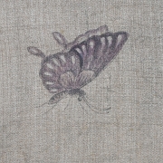 Pintura china “Roca y flores con mariposa”, con firma Yu Xi - 5