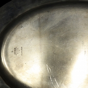 Reed & Barton 镀银托盘，“Buckingham”，约 1950 年