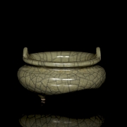 Ceramic censer “Ge yao”, Qing dynasty