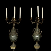 Pareja de candelabros estilo Luis XVI, s.XIX