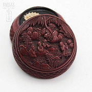 Caja China de cinnabar siglo XVIII - 6