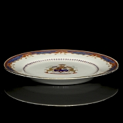 Plato de porcelana para exportación