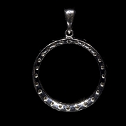 Colgante en oro blanco 18 kt y diamantes