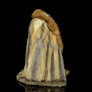 Short red fox fur coat