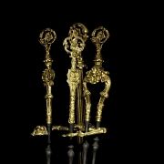 Set of fireplace accessories, 20th century - 4