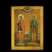 Orthodox icon “Holy Martyrs Florus and Laurus of Illyria,” 20th century