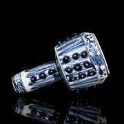 Blue and white porcelain ritual bell, with Xuande mark