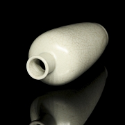 Jarrón de gres celadón craquelado 