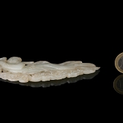 Carved jade plaque ‘Guanyin among clouds’, Qing dynasty