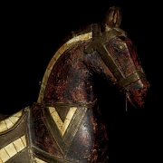 Caballo balancín de madera tallada, s.XX