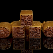 Conjunto de cinco sellos de Shoushan 