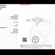 Diamante natural en talla brillante, 0.56 ct, certificado IGI