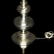 Silver-plated metal floor lamp, 20th century - 2