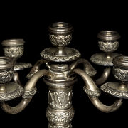 Chiseled silver candlestick, 20th century