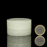Caja de jade blanco