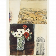 阿里·阿泽内（1934）《耶路撒冷风景与花瓶》 - 2