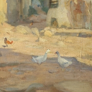 Mateo Balasch Mateu (1870–1936) “Courtyard with Geese”