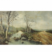 José Morales Alarcón (1901-?) “Road Along the River”