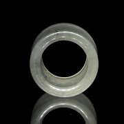 Anillo de arquero de jade blanco tallado, s.XX