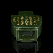 Jarrón de jade verde espinaca 