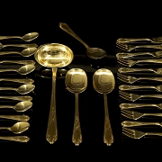 23-24k gold-plated ‘Solingen’ cutlery, 20th century