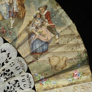 Abanico isabelino de nácar, s.XIX