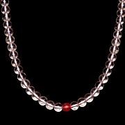 Collar mala de 108 cuentas de liulí, dinastía Qing