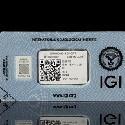 Diamante natural en talla brillante, 0.60 ct, certificado IGI - 2
