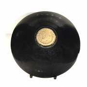 Cuenco de gres con vidriado negro