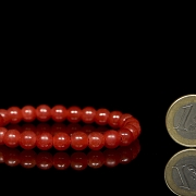 Pulsera de cuentas de ágata Nanhong, dinastía Liao