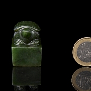 Spinach green jade ‘Turtle’ seal, Qing dynasty