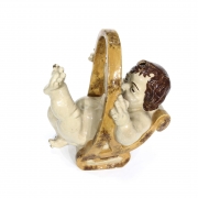 Botijo in glazed earthenware, Biar, 20th century - 2