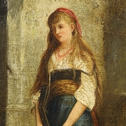 J. Harwey (19th century) ‘Young Man with Mandolin’