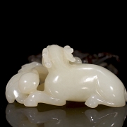 Figura de jade blanco de Hetian 