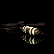 Cuenta de ágata bicolor 