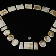 Ornamentos para cinturón de jade tallado, dinastía Ming