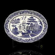 Oval Willow Pattern tray, 19th century - 6