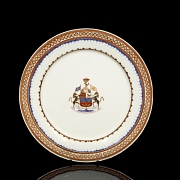 Plato de porcelana para exportación 