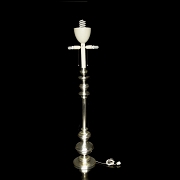 Silver-plated metal floor lamp, 20th century - 3