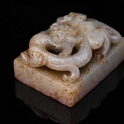 Sello de jade blanco